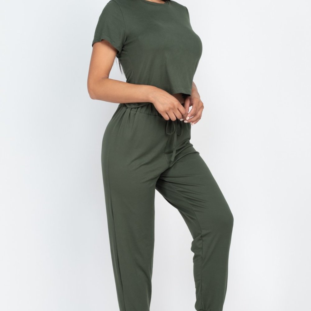 Capella Apparel Solid Basic Loose Short Sleeve To… - image 3